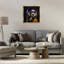 "Chien avec casque de football", art mural sur toile flottante par Sean Parnell-498324089-494630759