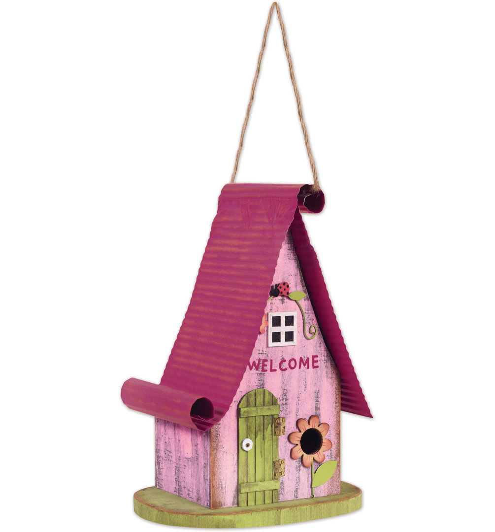 Lonergan 13'' H x 9.5'' W x 5.9'' D Hanging Birdhouse August Grove®