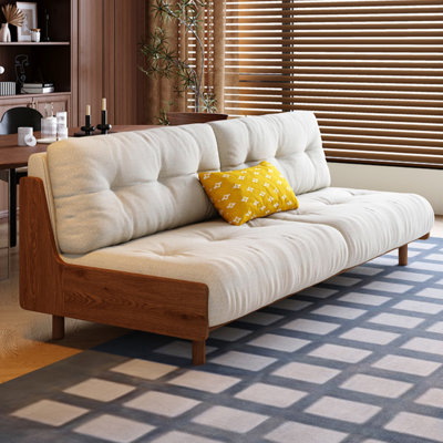 Armless Solid Wood Cloud Sofa
