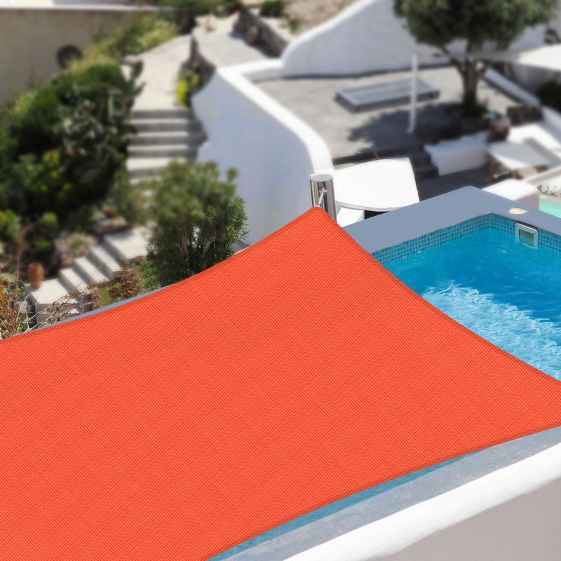 Yescom 13X7ft 97% UV Block Rectangle Sun Shade Sail Outdoor Patio Pool, Rouge melon d'eau, 7 pi x 13 pi