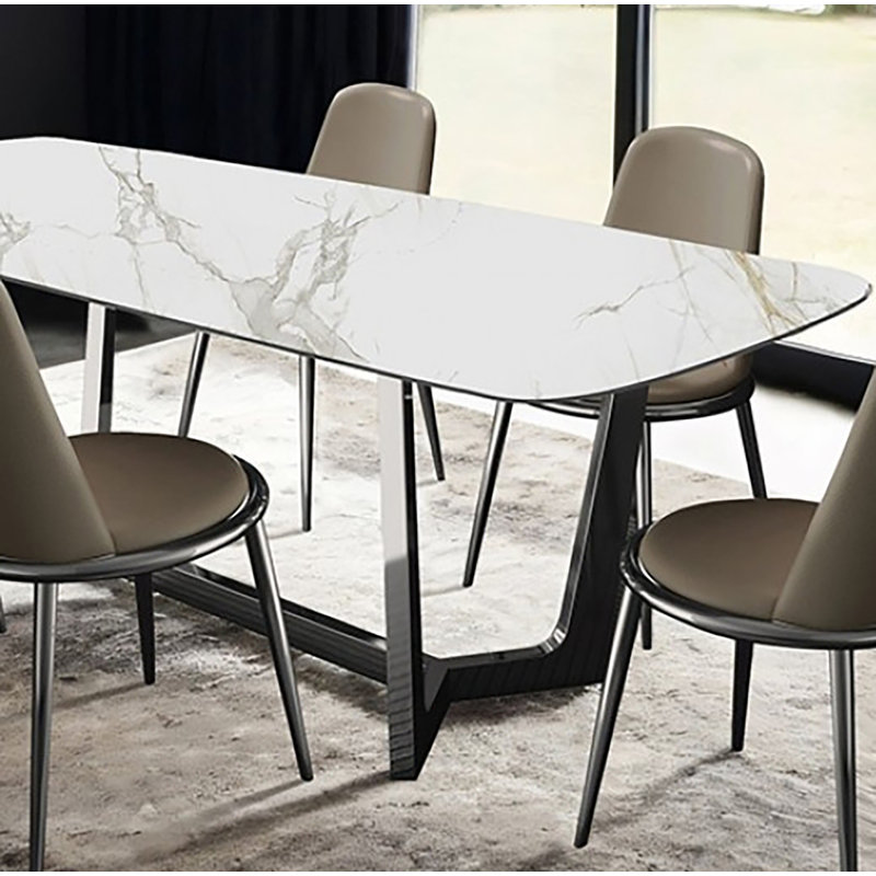 Table de salle à manger Triphet, Argent argent