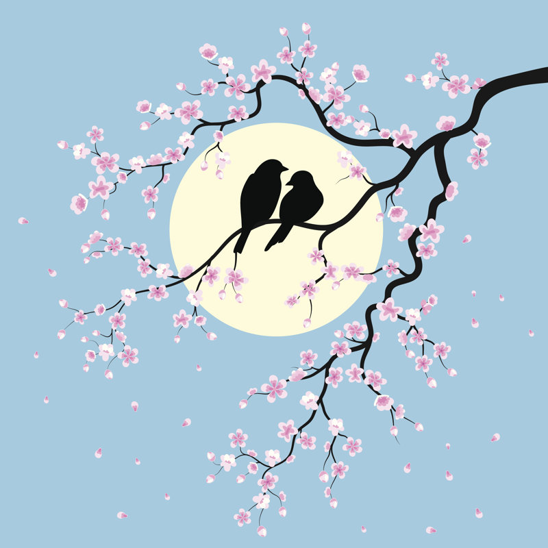 Two Birds by Reginast777 - Wrapped Canvas Print, 30cm H x 30cm W