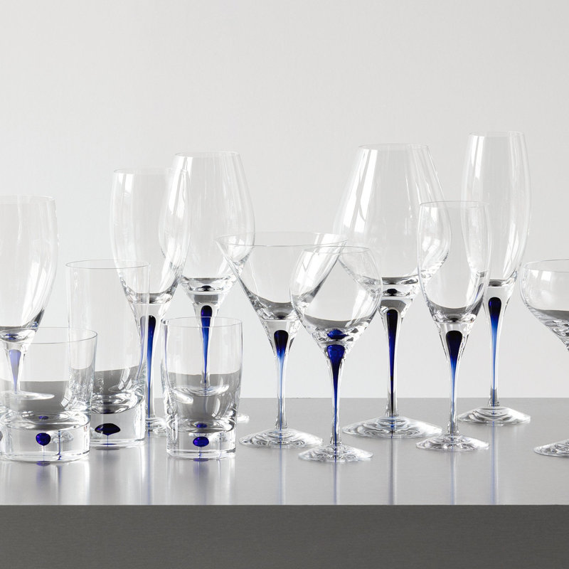 Intermezzo Gold Martini 2-Pack, 8.5 oz., 2, Blue/Clear