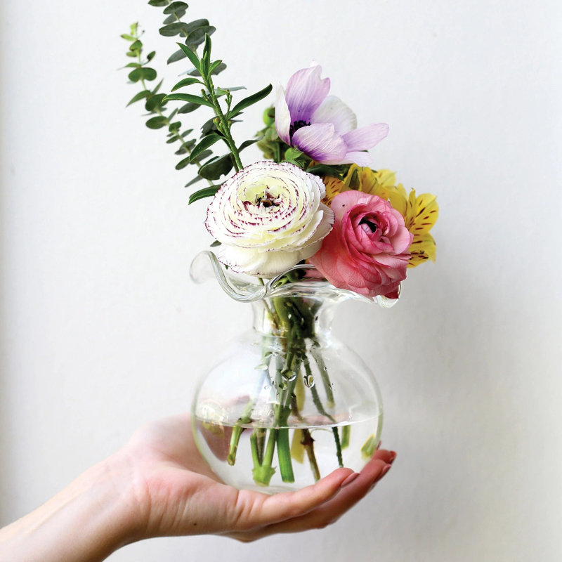 Hibiscus Handmade Glass Table Vase
