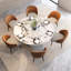 Ensemble de table de salle à manger pour 6 personnes, plateau de table rond en faux marbre 51 "avec plateau tournant et chaises de salle à manger-532830380-532830382