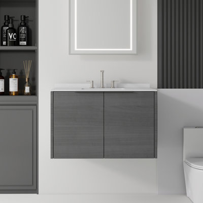Meuble-lavabo flottant avec lavabo