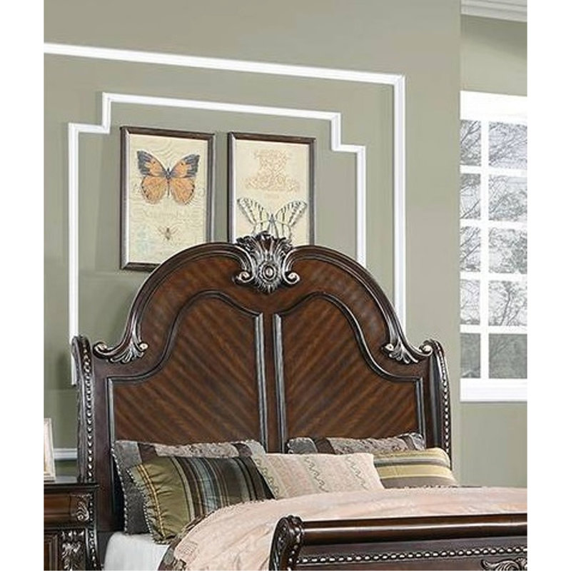 Mobilier de chambre à coucher avec tête de lit et pied de lit style traditionnel grand lit 1pc