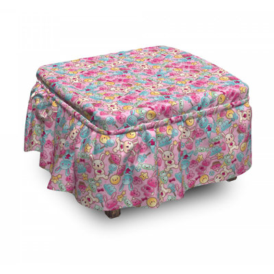 Box Cushion Ottoman Slipcover
