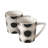 2 Piece Black Dots and Lines Mugs