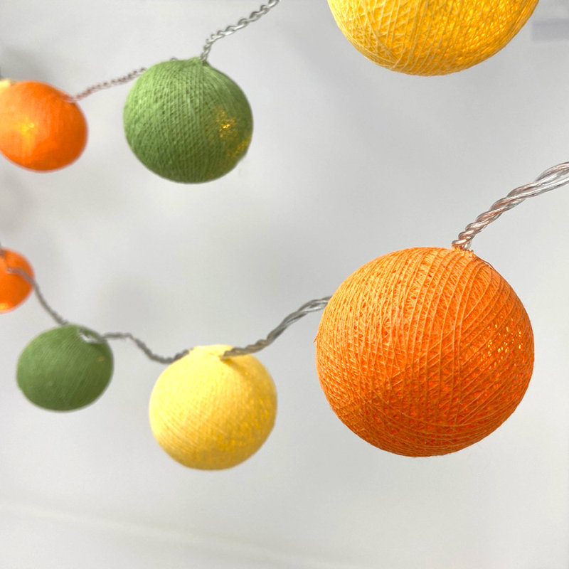 Misti LED Cotton Ball String Light, 20 Lamps - 5 Metre Long