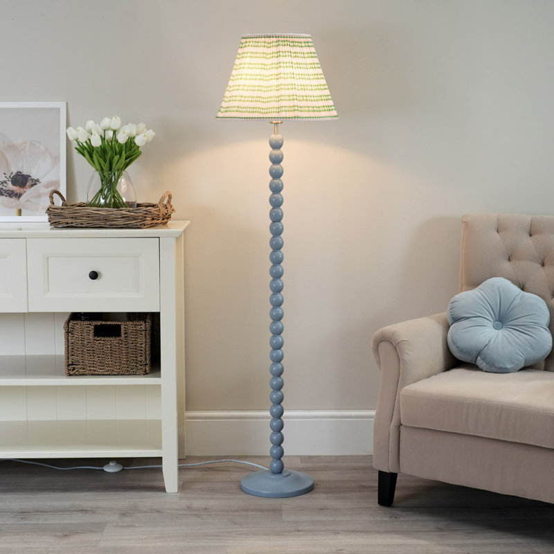 Bobbles 149cm Traditional Floor Lamp, Powder Blue