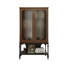 Console noire et brune en bois massif-1784621847