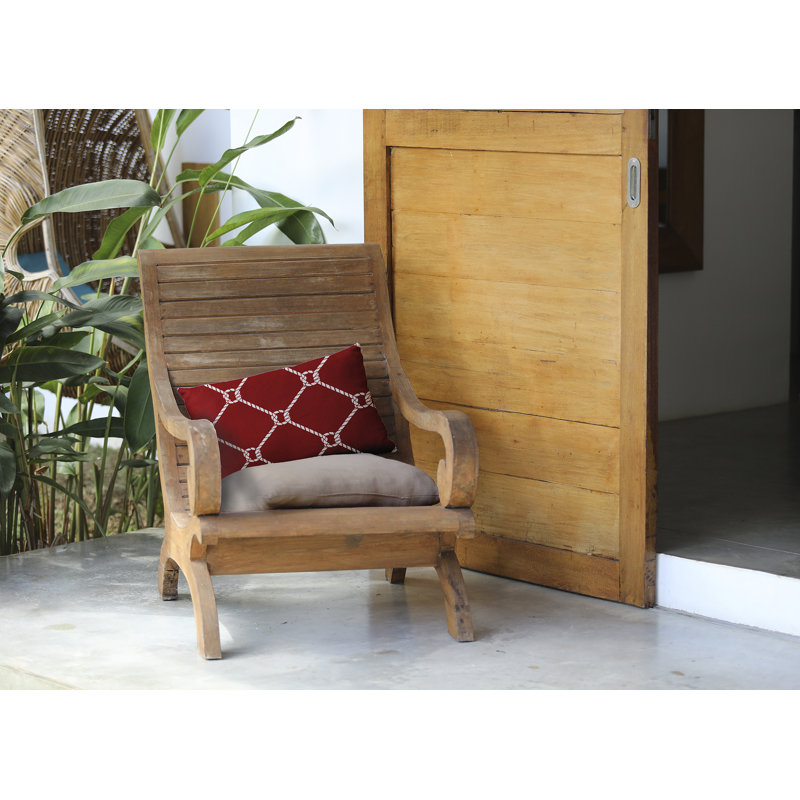 Housse de coussin d'extérieur et insert Nautical Nights Nautical Nights, rouge