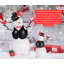 Figurine bonhomme de neige avec paillettes cardinales