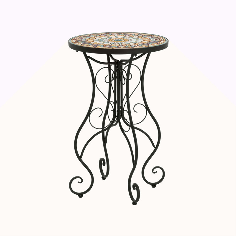 Round Ceramic Outdoor Side Table