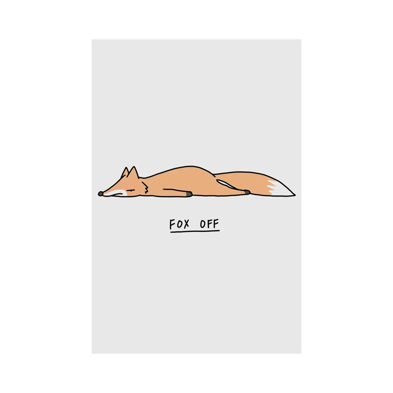Moody Animals: Fox by Lim Heng Swee - Wrapped Canvas Print, 101.6 cm H x 66.04 cm W x 3.175 cm D