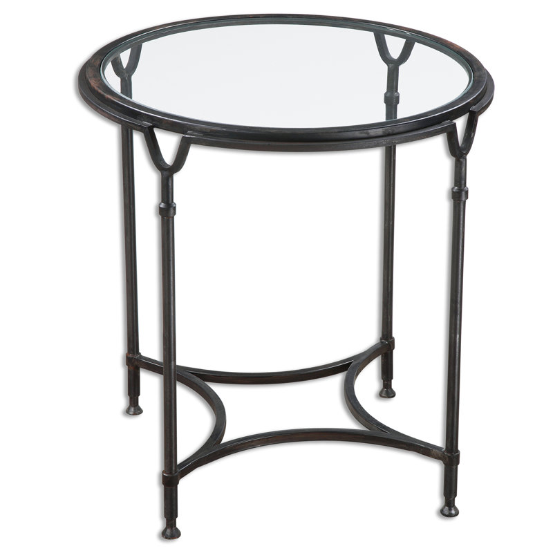 Veltri Glass Top End Table