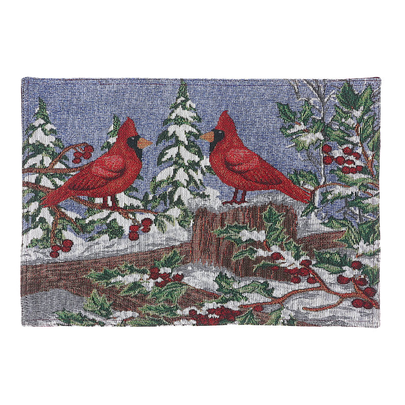 Napperon tapisserie Cardinals on Fence