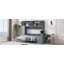 Grand lit escamotable mural avec bureau, tablettes de rangement et grands armoires-1065771477