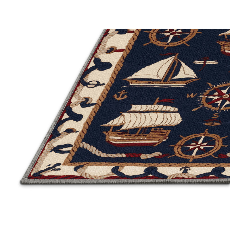 Tapis mauve lavable à la machine, Rectangle 7 pi x 9 pi