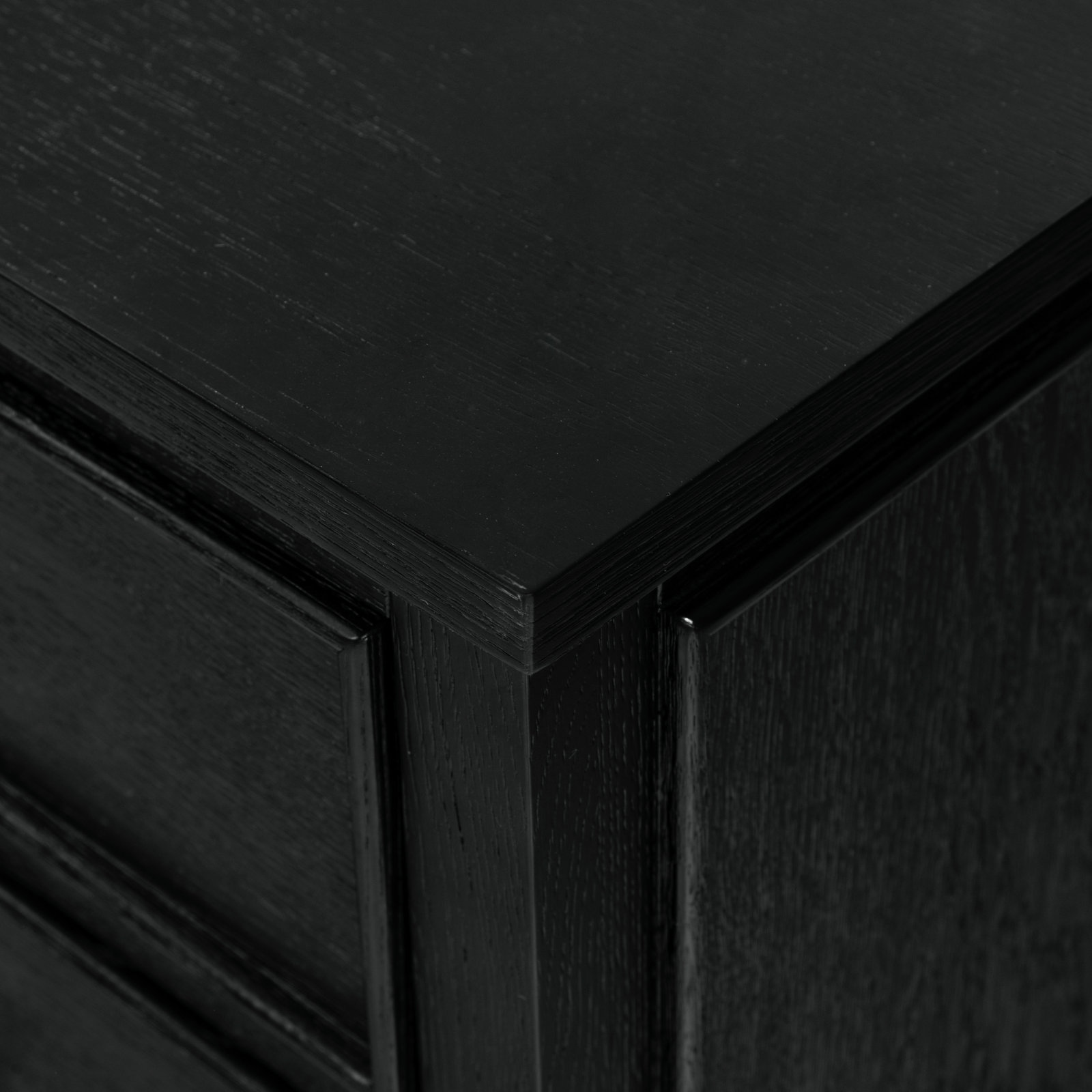 Nantwich 5 Drawer Wood Desk, Black