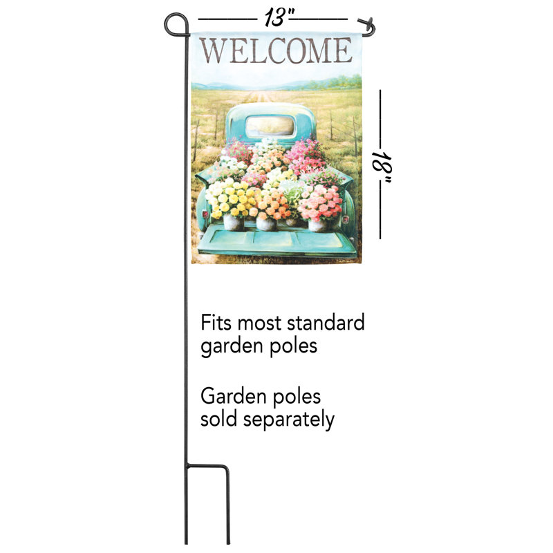 Polyester à 2 côtés 18 x 13 po drapeau de jardin