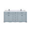 72" Solid Wood Sink Vanity  With 1' Artificial Stone Top-587106560
