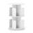 1 PCS 2-Tier Rotating Bookshelf 360° Display Rack with Dividers & Anti-falling Baffles White-383175371-383175362