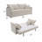Fabric Sleeper Sectional Sofa W/ 2 Toss Pillows
