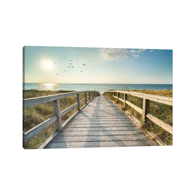 Summer Vacation At The North Sea Coast, Germany by Jan Becke - Print on Canvas, 45.72cm H x 66.04cm W x 1.9cm D