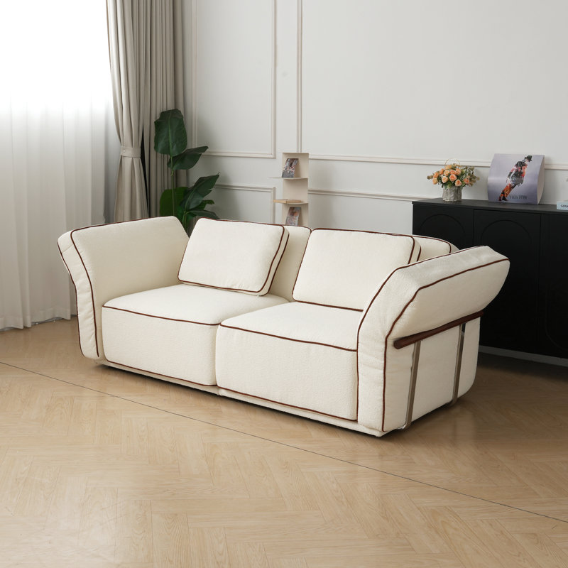 Penrith Upholstered 94.5'' Loveseat, White