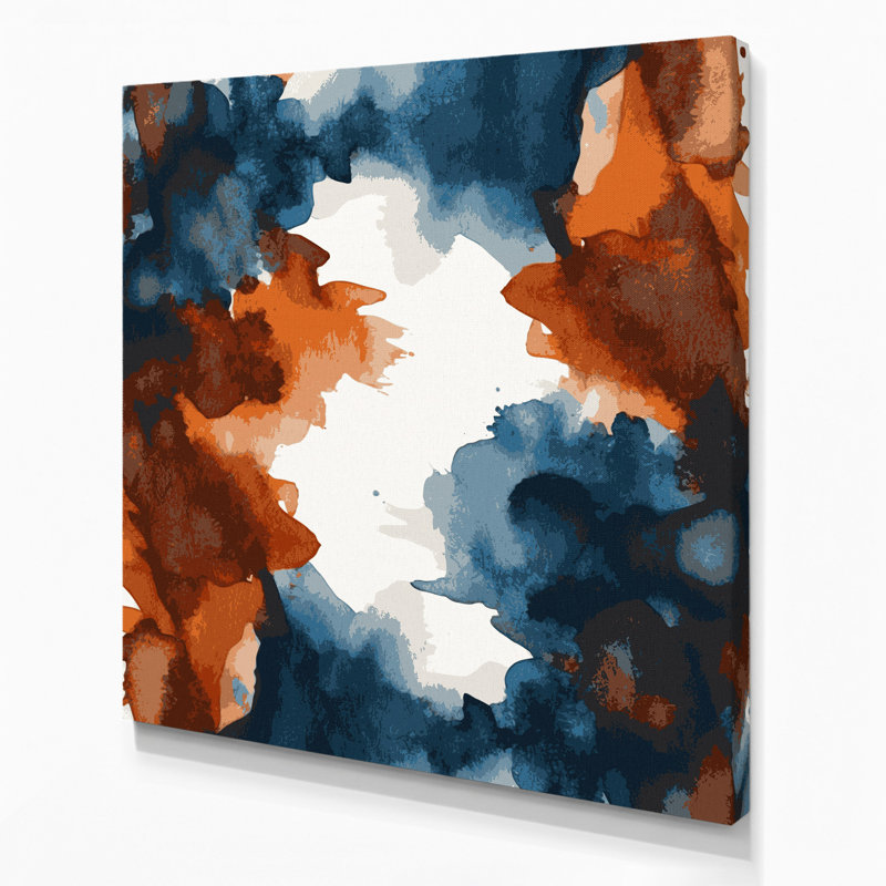 «Watercolor Landscape 7», art mural sur toile noire, H 8 po x l 8 po