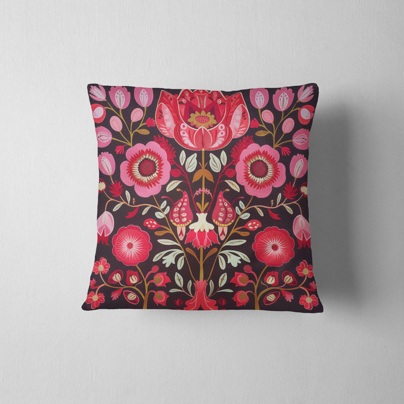 Housse de coussin Edna Folk Maximalist, H 16 po x l 16 po