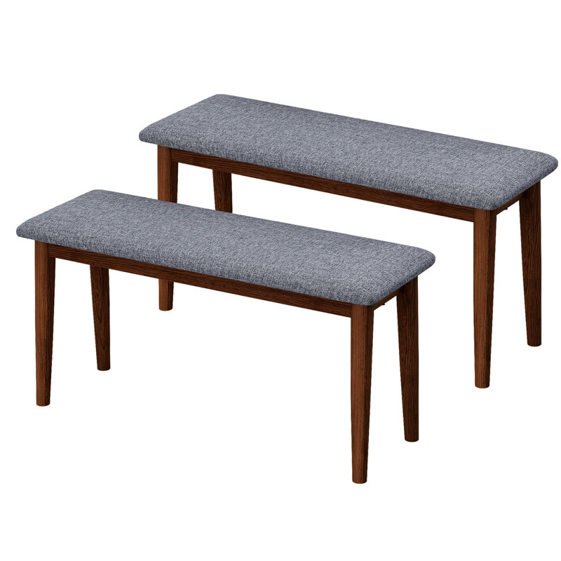 Banc rembourré en tissu Eljin