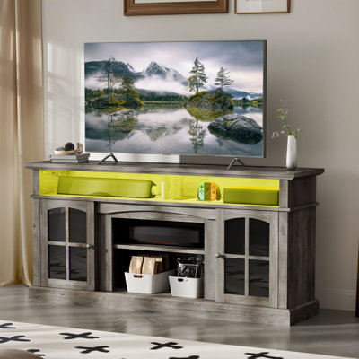 Larocco 65.7" W Farmhouse TV Stand with Power Outlet 