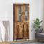  Highboard Black Oak 69.5 X 34 X 180 Cm Engineered Wood-1153200315
