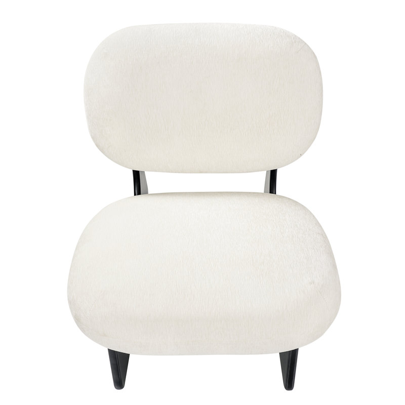 Chaise d'appoint à bascule Hartford, Blanc cassé, 1