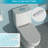 White Ceramic Toilet - Dual Flush, Space Design With Glaze To Stains And Scratches