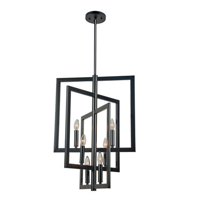 Lustre en acier 6 lumières Clamart
