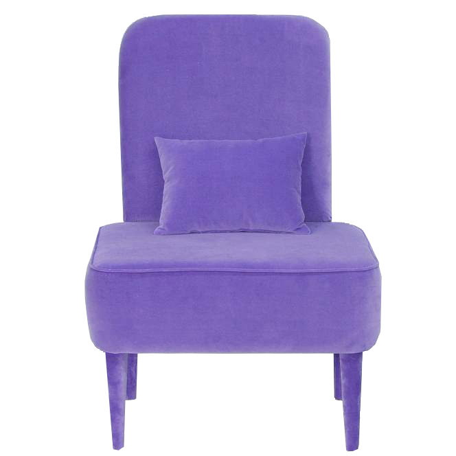 Pastel Velvet Accent Chair, Violet
