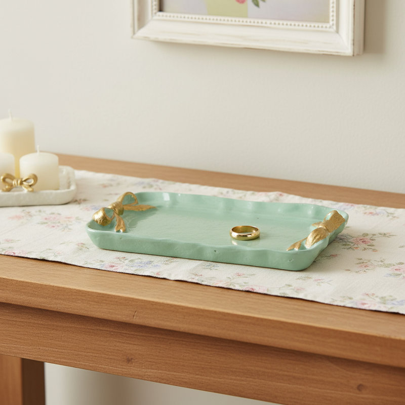 Plateau de meuble-lavabo 8 po Aqua and Gold