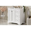 Meuble-lavabo de 36 po avec lavabo en céramique, fabrication en bois massif et charnières à fermeture en douceur de style transitionnel de 36 po avec 3 tiroirs, tablette réglable, fonction