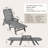 Outdoor Chaise Lounge Chair 6 Position Adjustable Reclining Bench Lounger-763589524