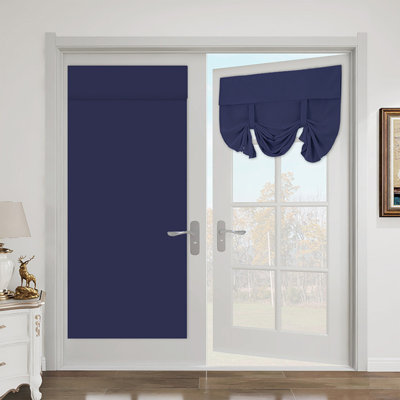 Kbndieu Door Curtains for Door Window Thermal Insulated Privacy Sidelight Curtains for Front Door 26 X 68 Inch Room Darkening Curtains Tie Up Shades, 26W X 68L