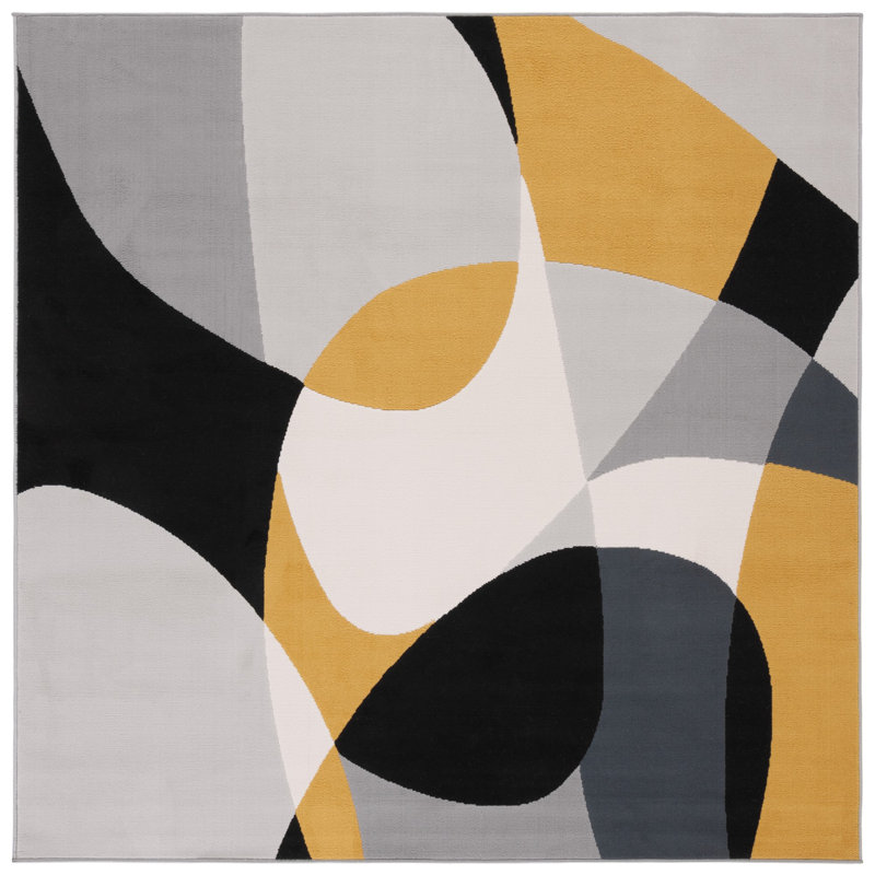 Tapis abstrait Odyssey Performance, Carré 6 pi 7 po