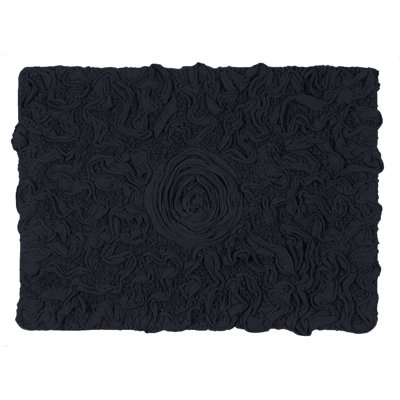 Schoenberger Floral Design Cotton Bath Rug
