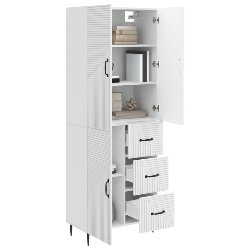 Storage Cabinet, High Gloss White