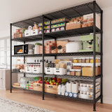 61.2" W Wire Shelves For Storage Rack Shelving Unit 5-shelf Metal Shelf Rack Adjustable