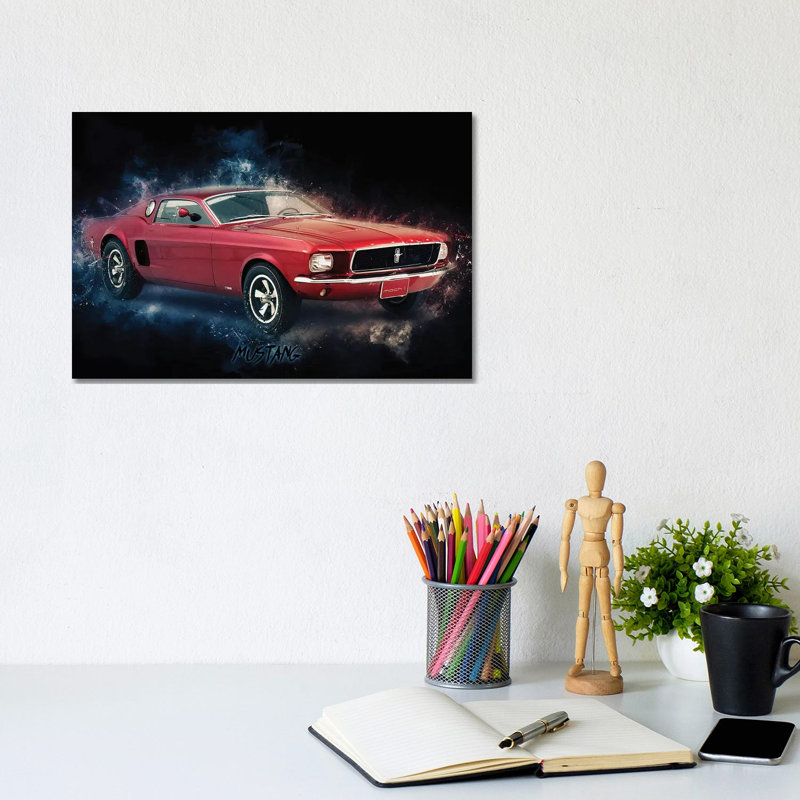 Mustang by Durro Art - Wrapped Canvas Print, 20.32 cm H x 30.48 cm W