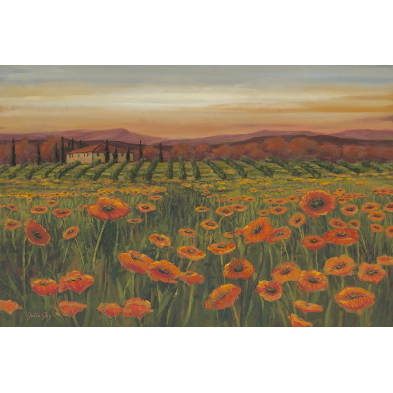 Poppy Path To Home II, H 24 po x l 36 po x P 1,25 po